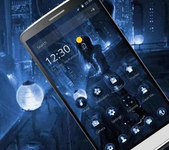 Blue Moon Night Girl Theme screenshot 4