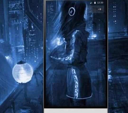 Blue Moon Night Girl Theme screenshot 2