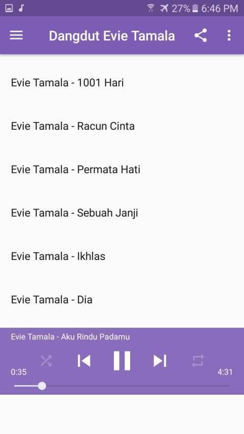 Lagu Evie Tamala Offline screenshot 1