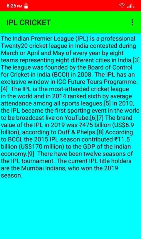 IPL CRICKET screenshot 1