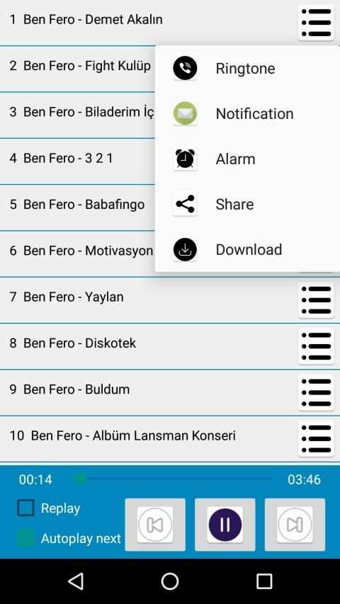 B-e-n F-e-r-o Sarkilari internetsiz screenshot 1