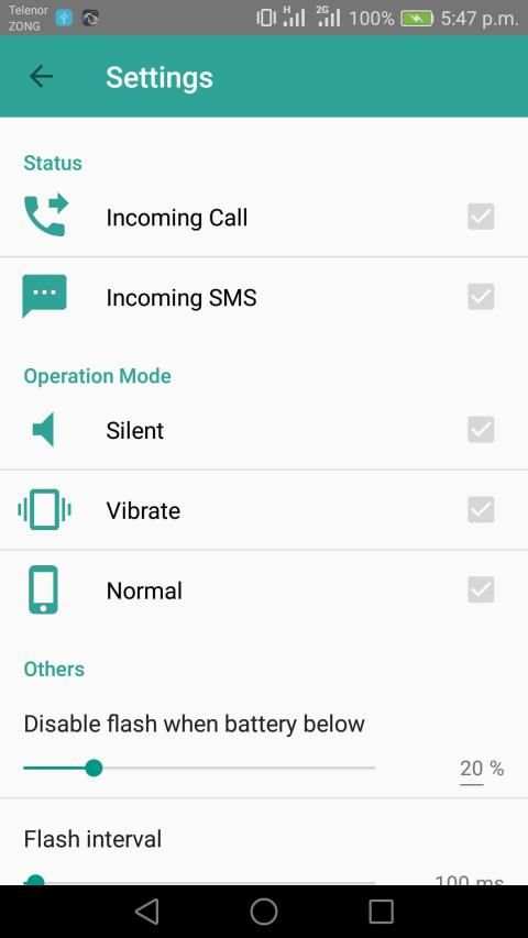 Flash on Call / SMS (Alert) screenshot 2