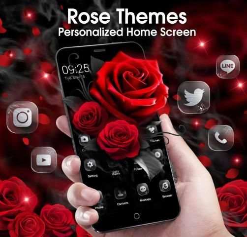Rose Launcher - HD Live Wallpapers, Themes, Emojis screenshot 6