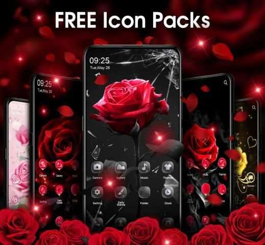 Rose Launcher - HD Live Wallpapers, Themes, Emojis screenshot 5