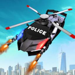 Flying Police Helicopter Car Transform Robot Games