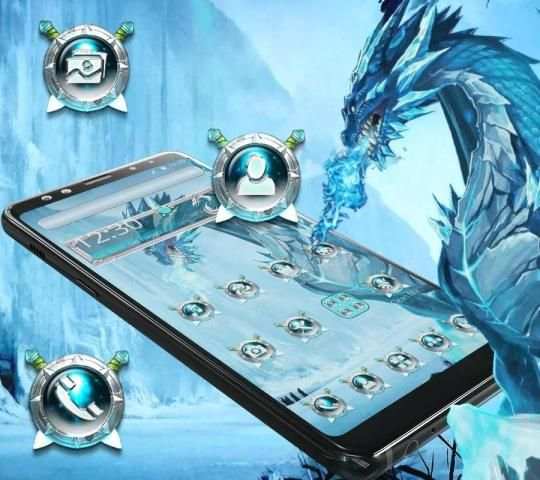 Blue Ice Dragon Theme screenshot 4