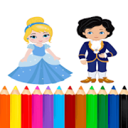 ikon Coloring Prince And Princess