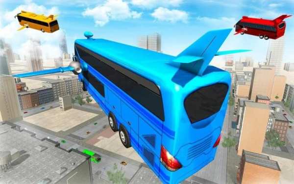 Futuristic Flying Bus Shooter Air Fight screenshot 1