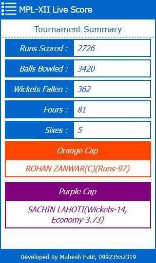 MPL Live Score स्क्रीनशॉट 4