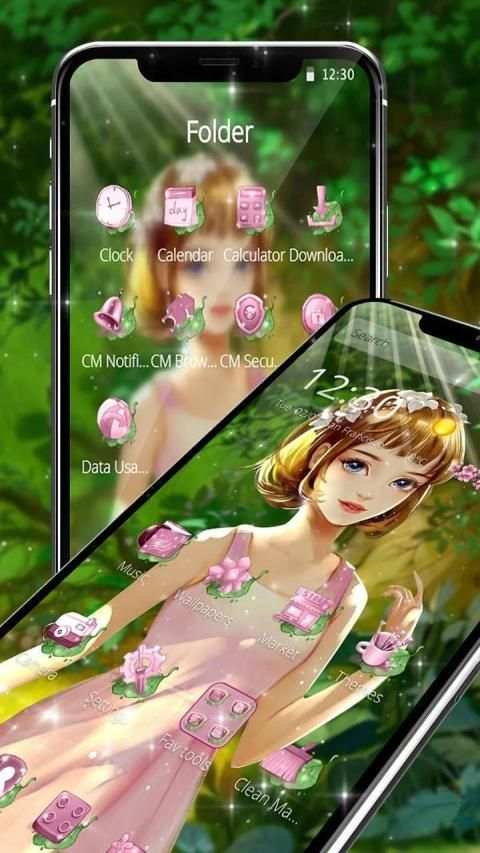 Cute Girl Forest Theme screenshot 1