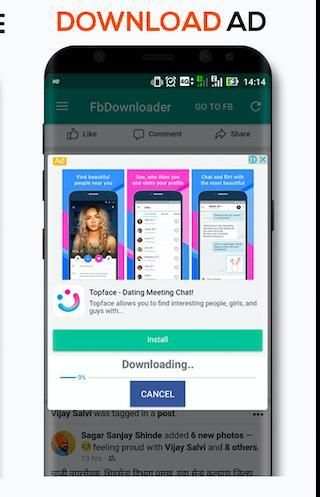 Facebook Downloader Free Lite 2019 screenshot 1