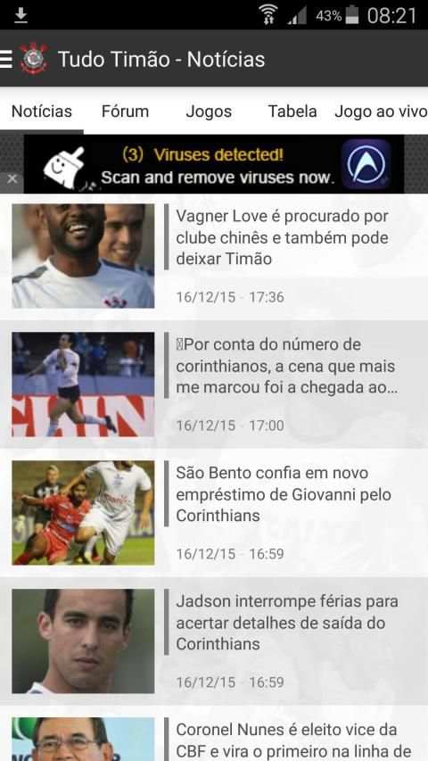 TudoTimão Notícias Corinthians स्क्रीनशॉट 4