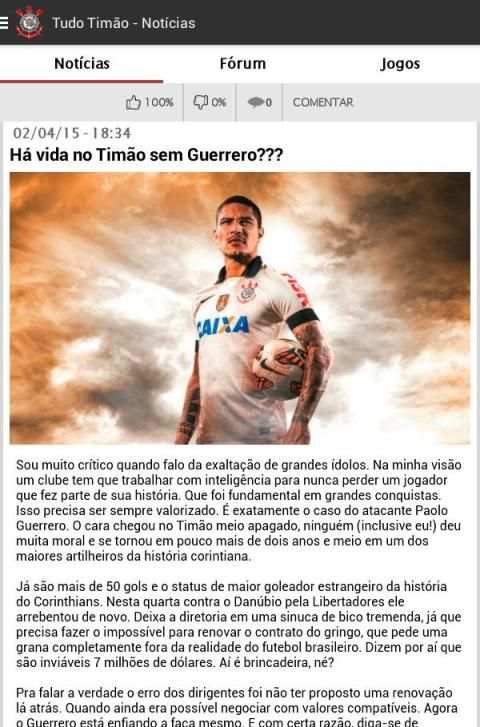 TudoTimão Notícias Corinthians स्क्रीनशॉट 1