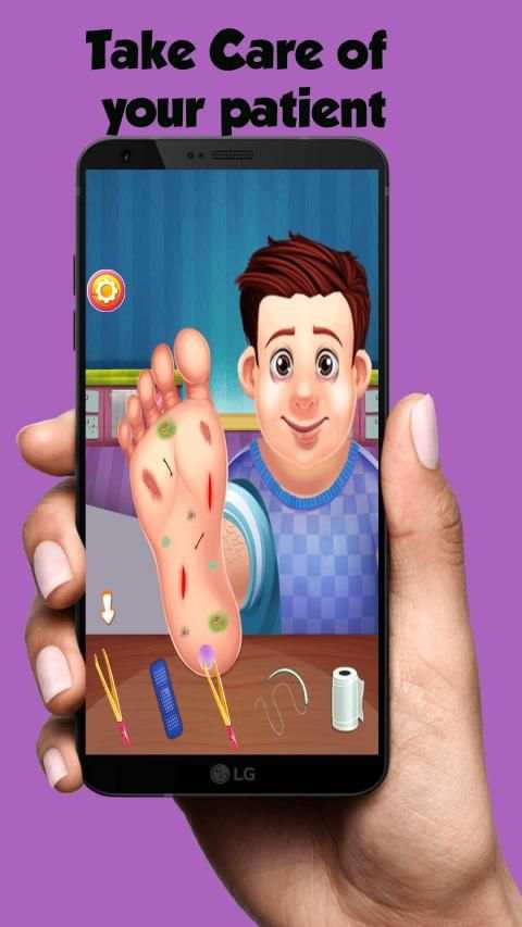 Little Doctor Game 2 (Foot care) स्क्रीनशॉट 11