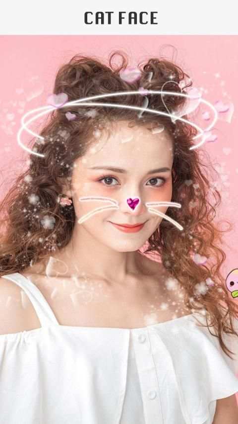Cat Face Camera: Photo Effects Editor स्क्रीनशॉट 1