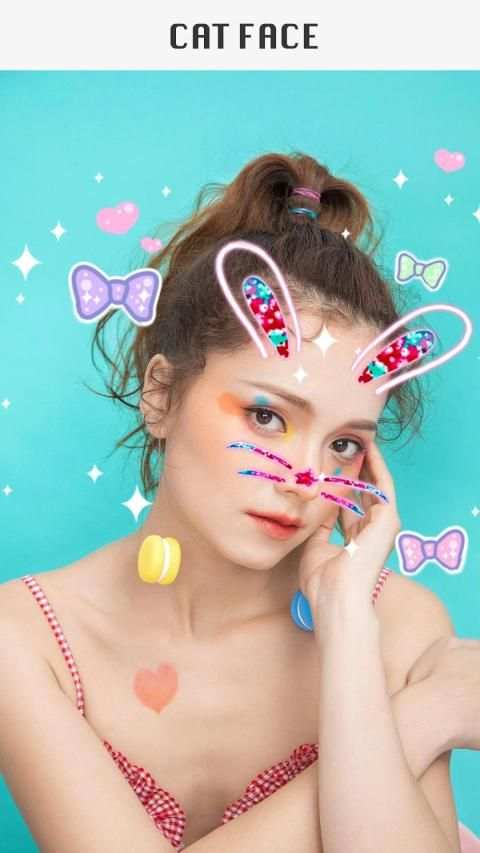 Cat Face Camera: Photo Effects Editor स्क्रीनशॉट 2