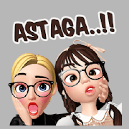 Stiker 3D Cewek Cantik Lucu WAStickerApps icon