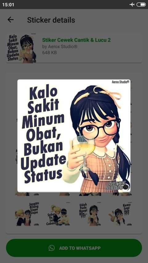 Stiker 3D Cewek Cantik Lucu WAStickerApps screenshot 10