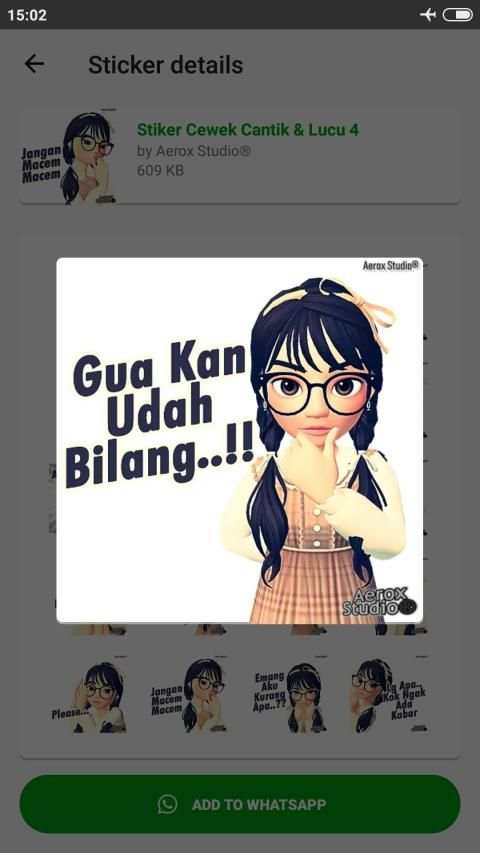 Stiker 3D Cewek Cantik Lucu WAStickerApps screenshot 3