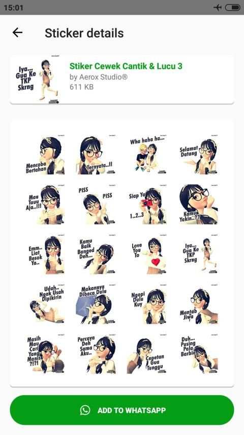Stiker 3D Cewek Cantik Lucu WAStickerApps screenshot 7