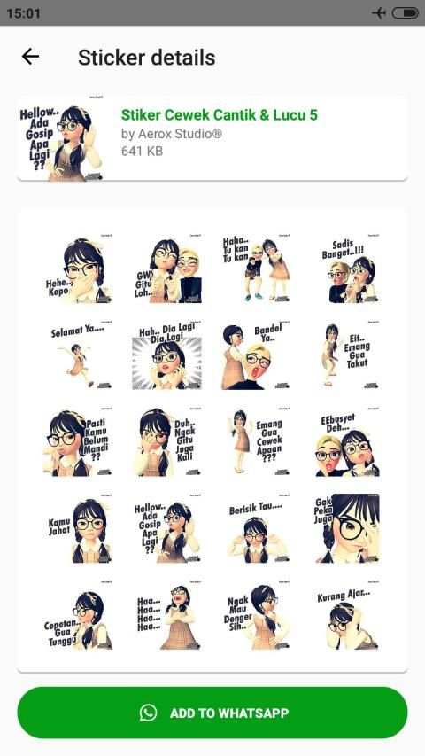 Stiker 3D Cewek Cantik Lucu WAStickerApps screenshot 1