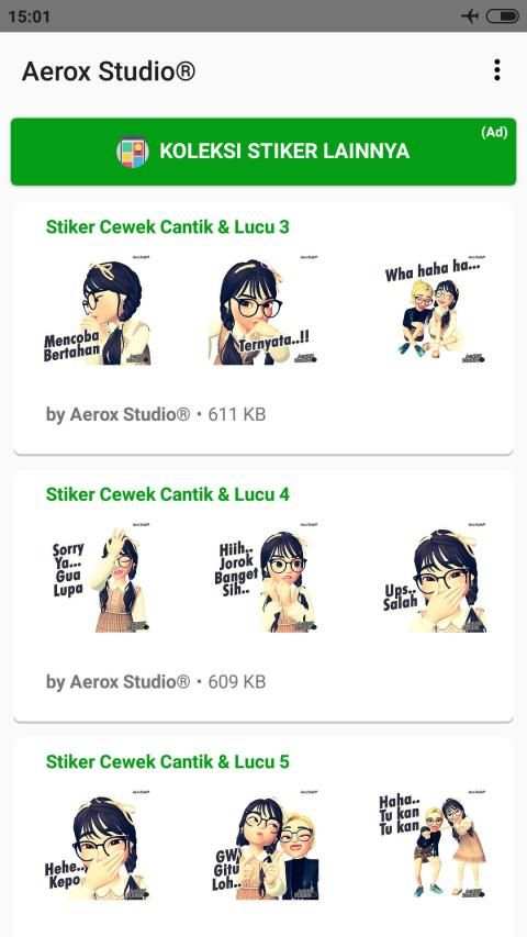 Stiker 3D Cewek Cantik Lucu WAStickerApps screenshot 12