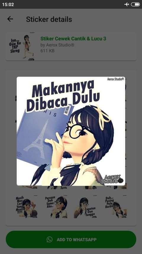 Stiker 3D Cewek Cantik Lucu WAStickerApps screenshot 5