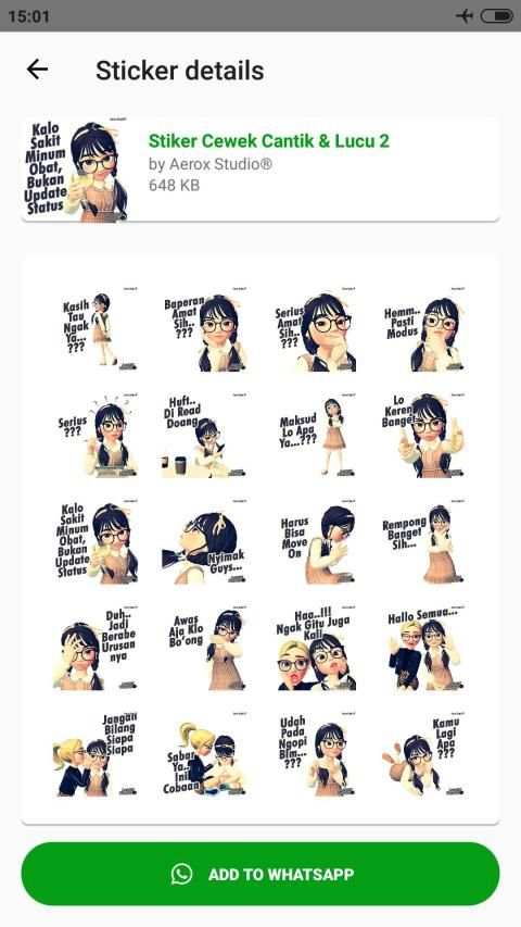Stiker 3D Cewek Cantik Lucu WAStickerApps screenshot 9