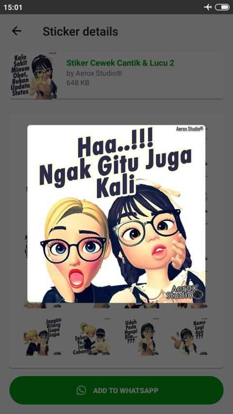 Stiker 3D Cewek Cantik Lucu WAStickerApps screenshot 8