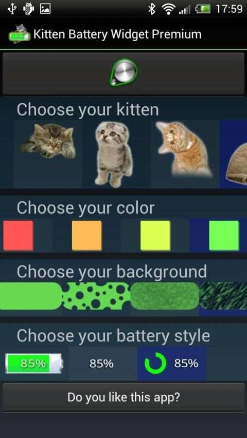 Kitten Battery Widget Lite screenshot 4