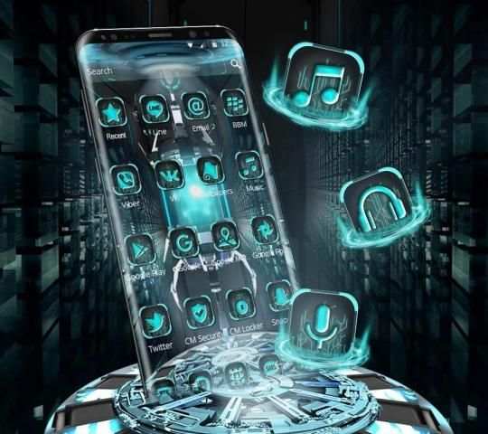 Blue Magic Tech Theme स्क्रीनशॉट 3