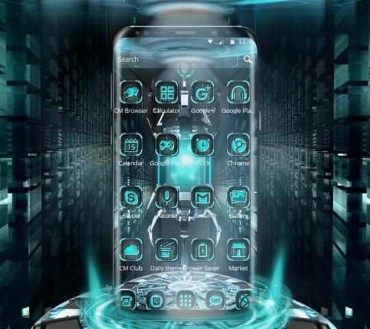 Blue Magic Tech Theme स्क्रीनशॉट 2