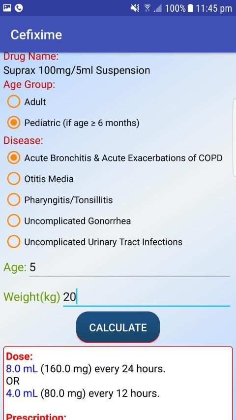 Drugscape dose calculator FREE स्क्रीनशॉट 4