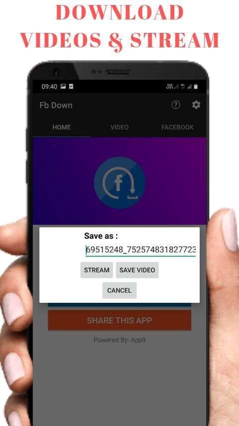 Video Downloader For Facebook 2019 स्क्रीनशॉट 1