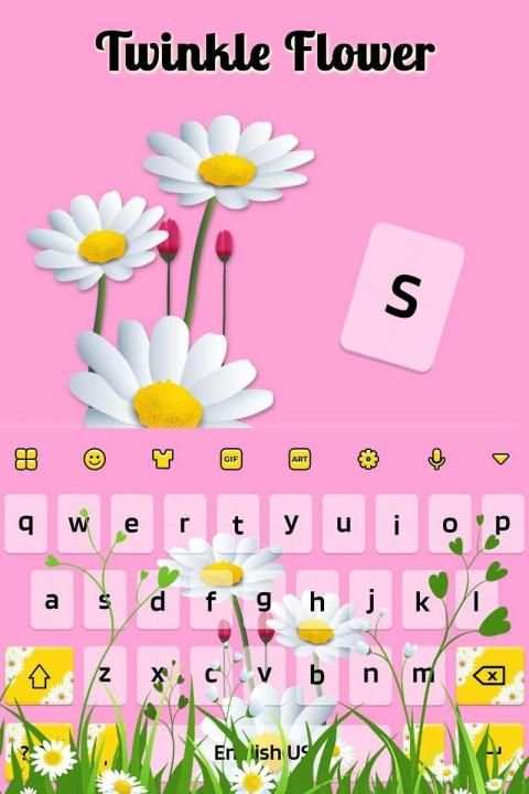 Twinkle Flower Keyboard-Daisy Flower screenshot 2