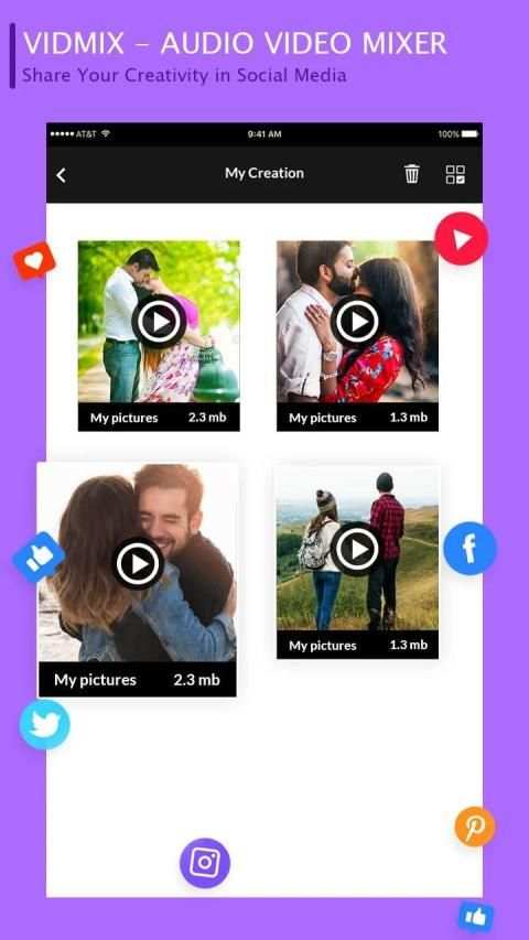 VidMix : Audio Video Mixer - Video Editor स्क्रीनशॉट 1