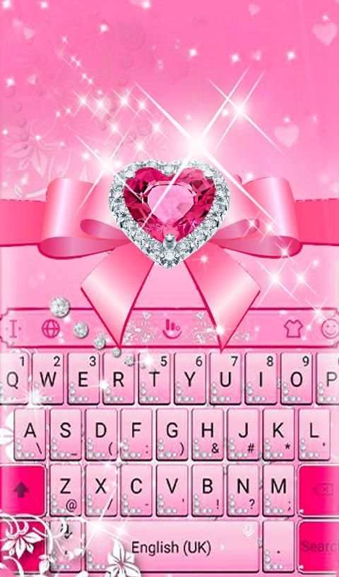 Pink Diamond Princess Keyboard Theme screenshot 4