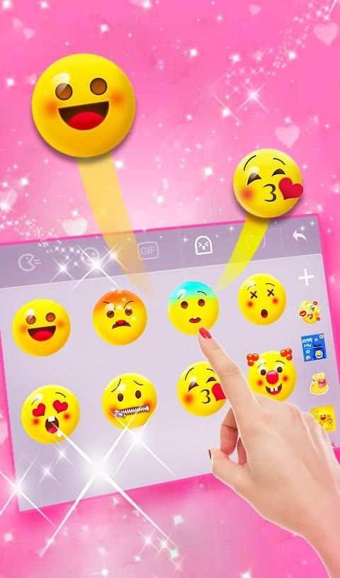 Pink Diamond Princess Keyboard Theme screenshot 2