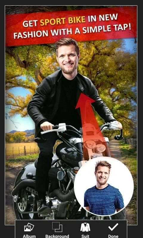 Man Bike Rider Photo Suit 2019 screenshot 1