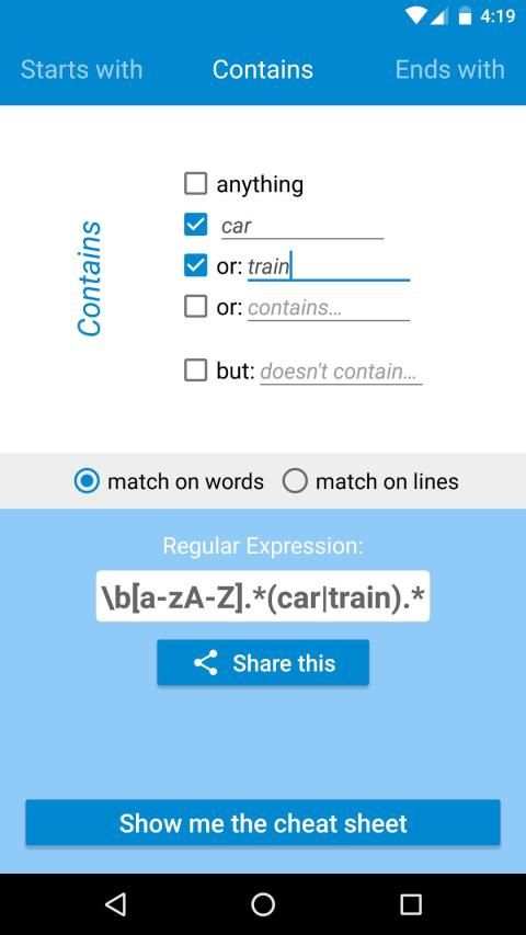 RegEx Generator स्क्रीनशॉट 8