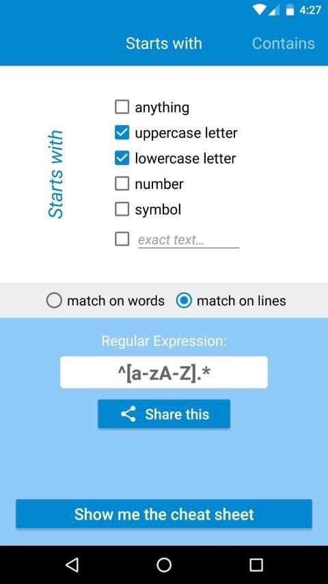 RegEx Generator स्क्रीनशॉट 10
