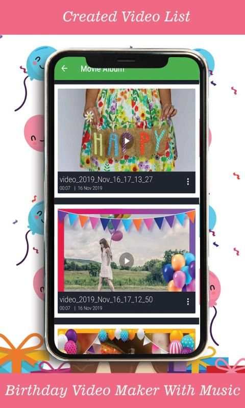 Birthday Video Maker With Music 2020 स्क्रीनशॉट 3
