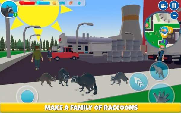 Raccoon Adventure: City Simulator 3D screenshot 3