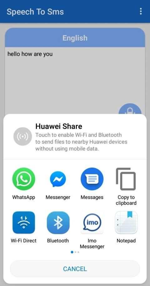 Speech To Sms स्क्रीनशॉट 2