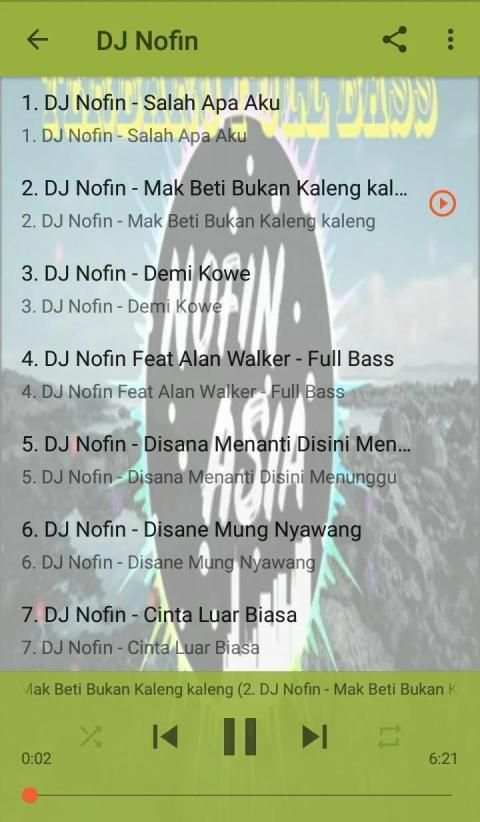 DJ Nofin Terbaru Full Bass Off screenshot 5