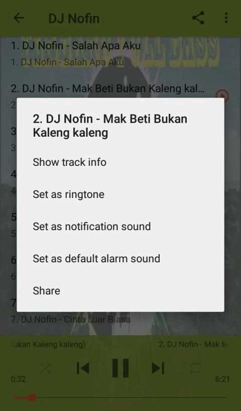 DJ Nofin Terbaru Full Bass Off screenshot 1