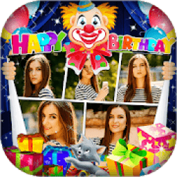 Happy Birthday Photo Collage Maker आइकन