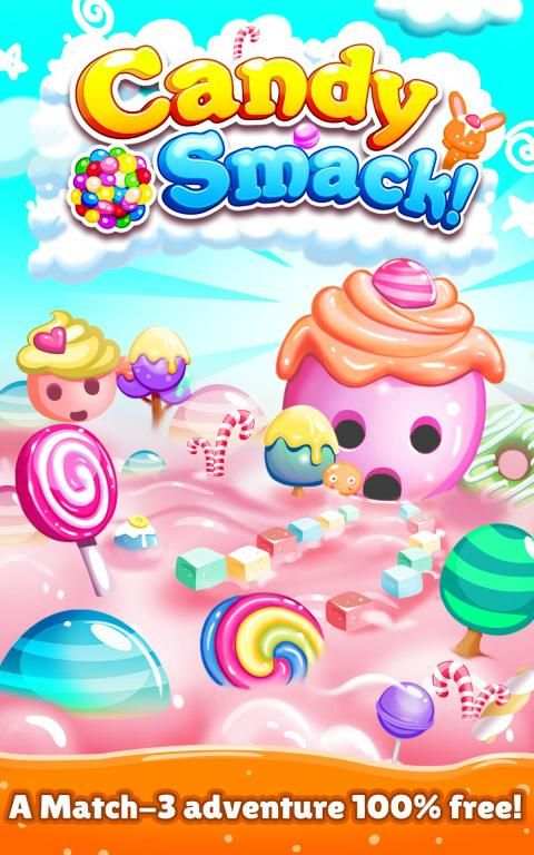Candy Smack - Sweet Match 3 Crush Puzzle Game screenshot 1