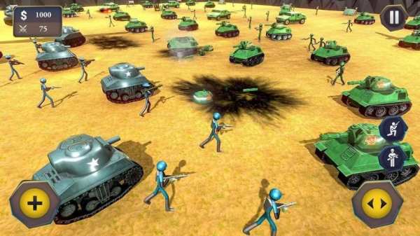 Battle Simulator World War 2 - Stickman Warriors स्क्रीनशॉट 2