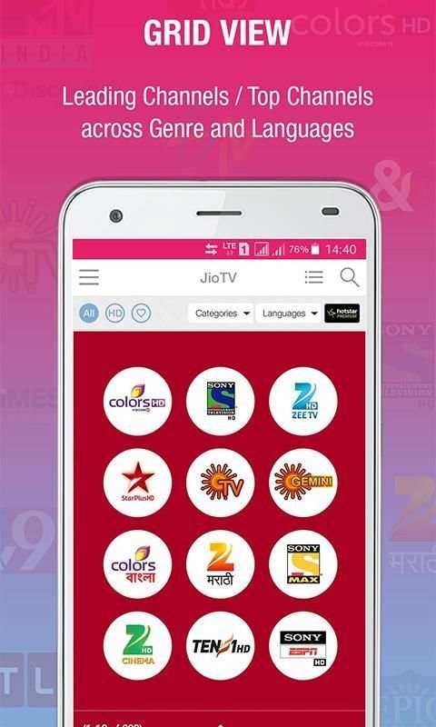 Live Jio TV HD Channels Guide स्क्रीनशॉट 2